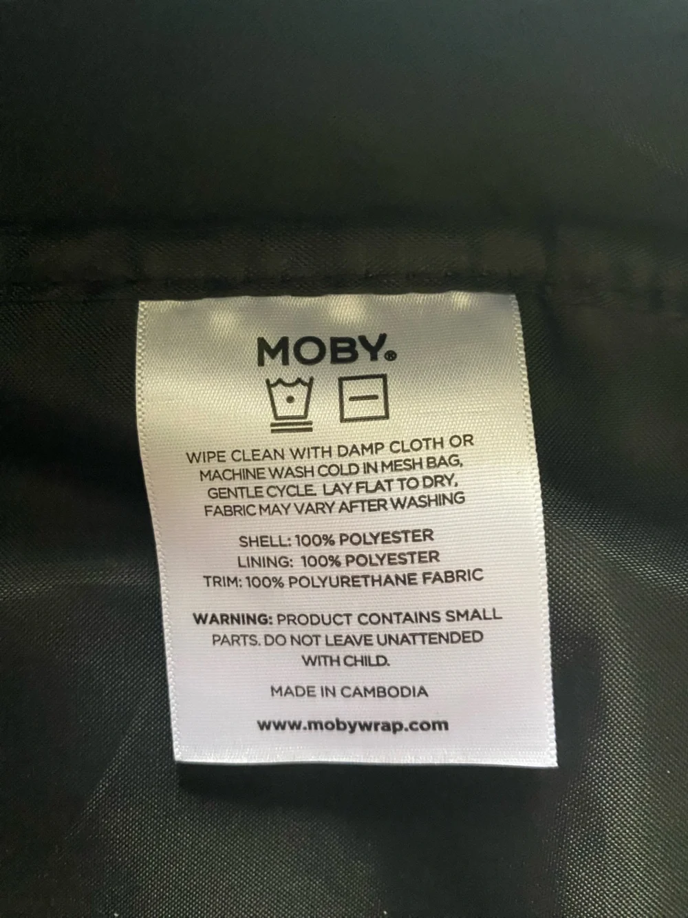 MOBY Black Women's Baby Bag with Multiple Zip Compartments
